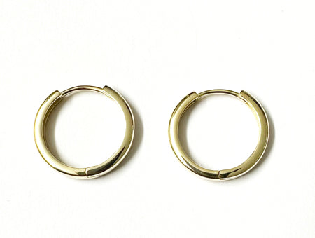A Yellow Plated Silver 18mm Hoop Earring