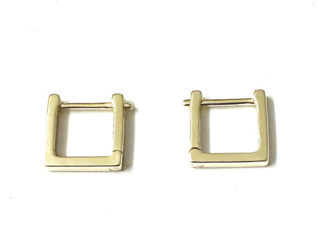 A Yellow Plated Silver 10mm Hoop Earring