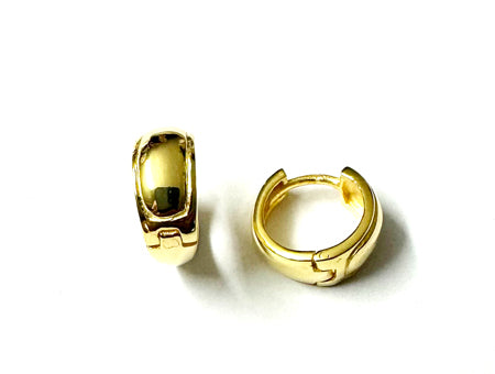 Gold Plated Silver Huggies Earring
