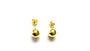 Yellow Gold Plated Earrings 8mm