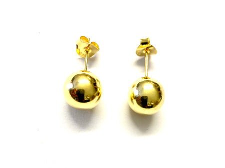 Yellow Gold Plated Earrings 10mm