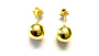 Yellow Gold Plated Earrings 10mm