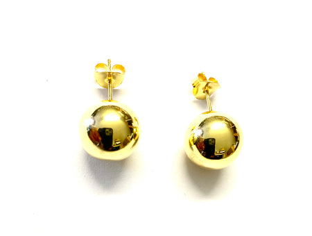 Yellow Gold Plated Earrings 14mm
