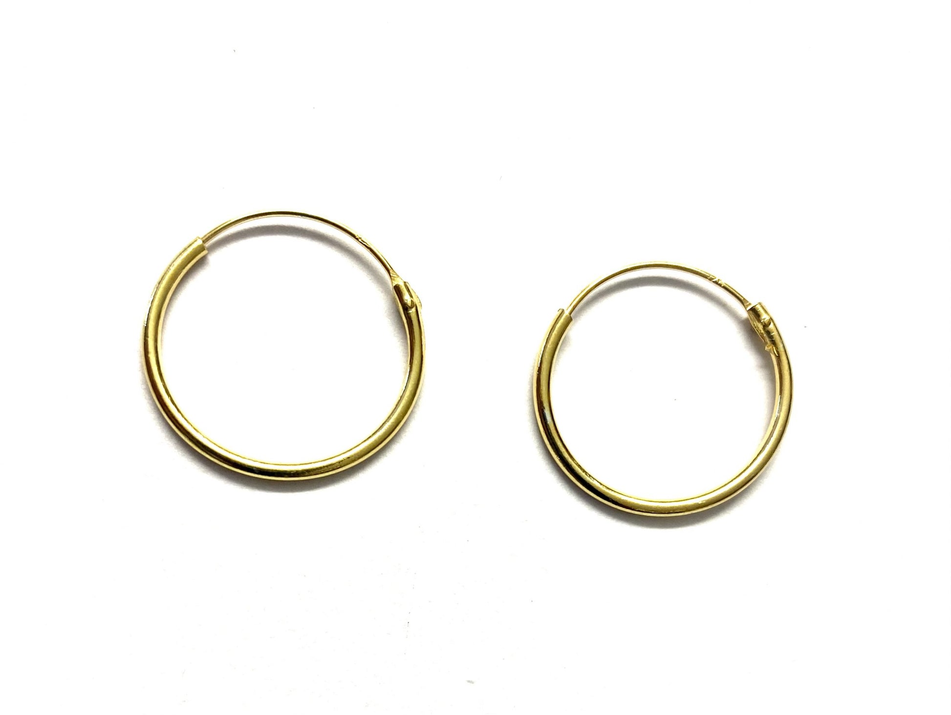 Yellow Gold Plated Sleeper Earrings  1.2 X 18