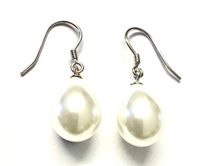 Pearl Earring Oval 10 x14