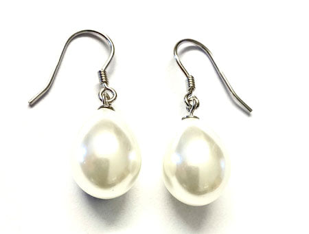 Pearl Earring Oval 10 x14