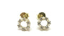 Gold Plated Silver Pearl and White Cz Stone Set Earring