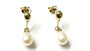 Yellow Plated Silver Pearl Earring