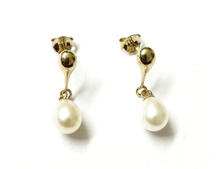 Yellow Plated Silver Pearl Pendant