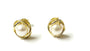Pearl Yellow Plated Silver Earring