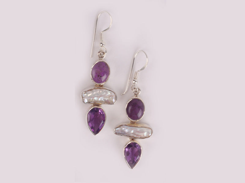 Semi Precious Stone Earring
