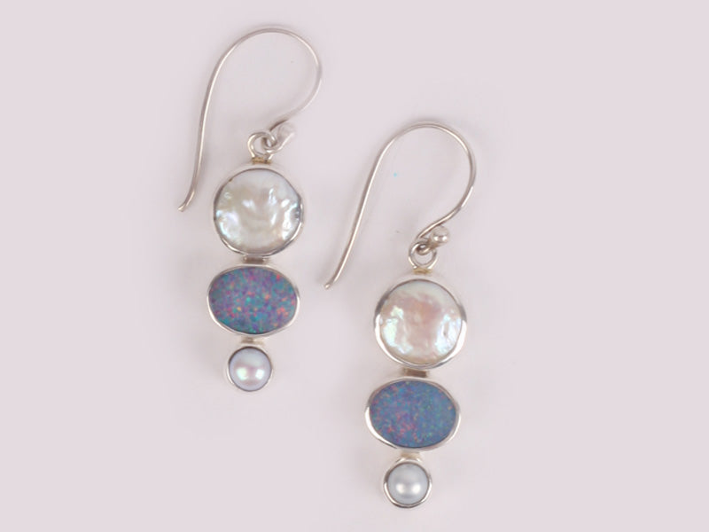 Shell and Opal Earring