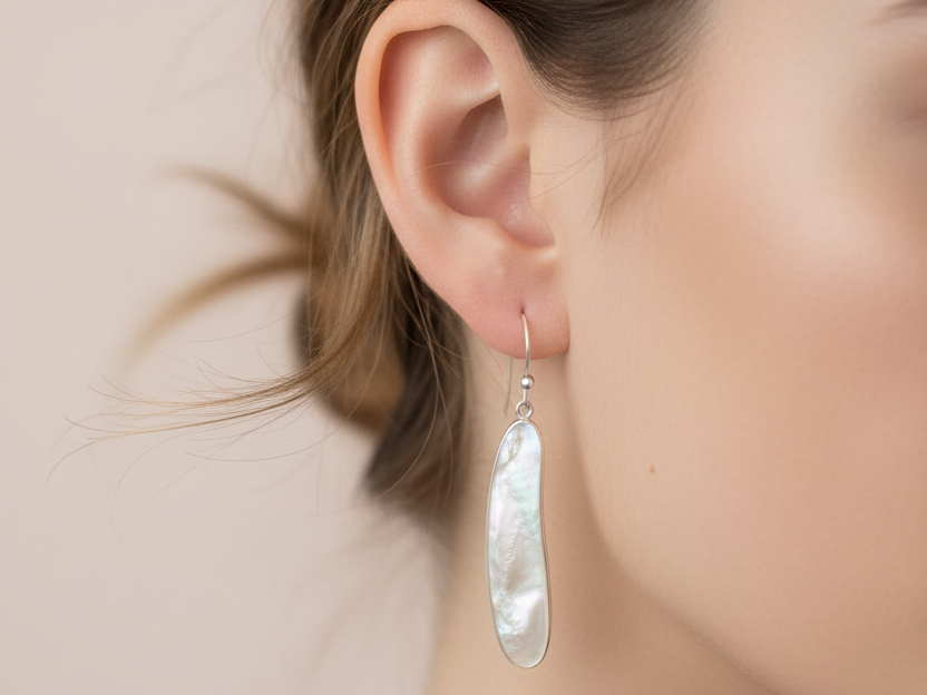 Shell and Opal Earring