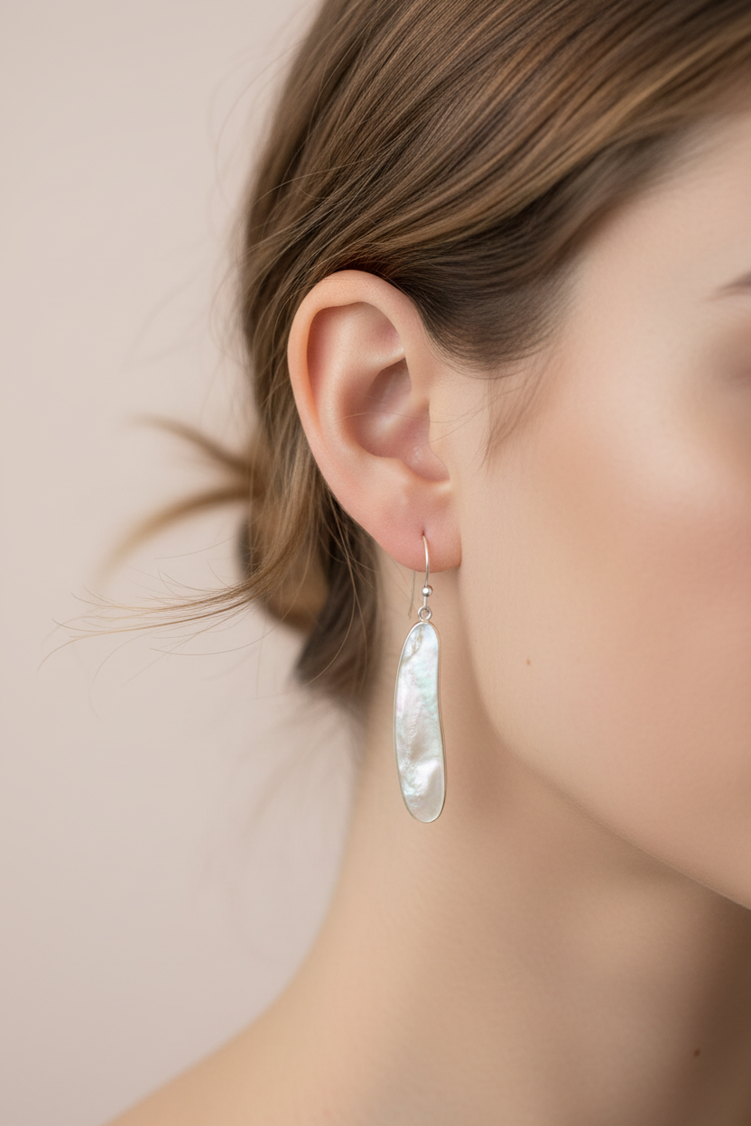 Shell and Opal Earring