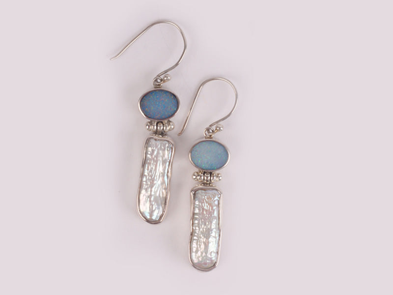 Shell and Opal Earring