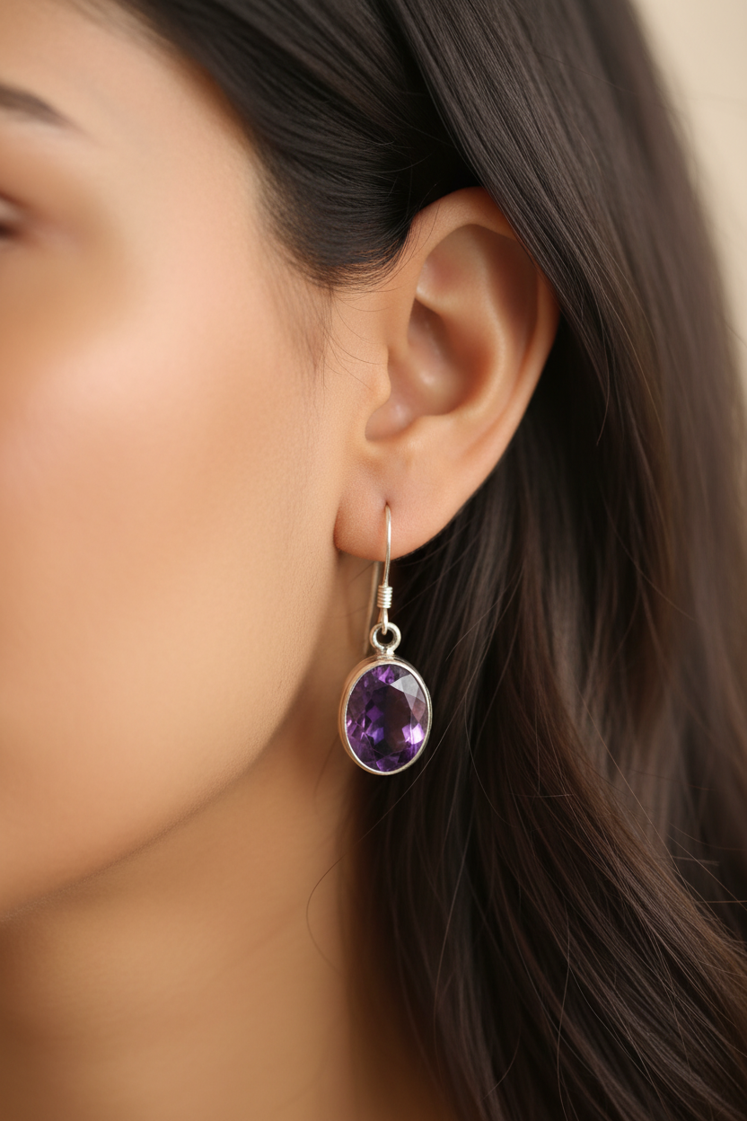 Semi Precious Stone Earring