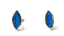 Blue Opal And Cz Silver Earring