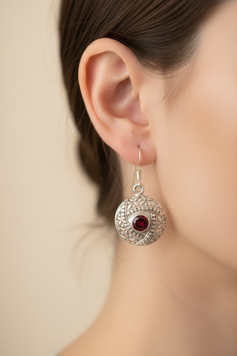 Semi Precious Stone Earring