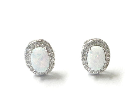 Opal And Cz Pendant