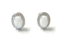 Opal And CZ Silver Earring