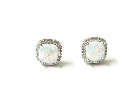 Opal And Cz Pendant