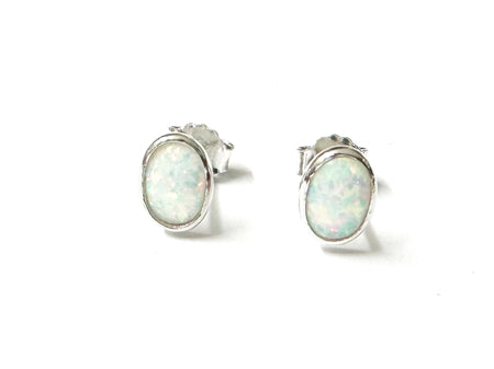 Opal Silver Earring