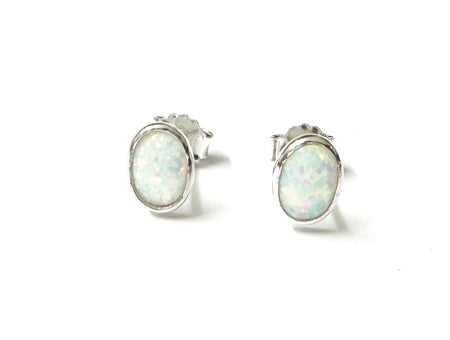 Opal Silver Earring