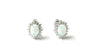 Opal And Cz Silver Earring