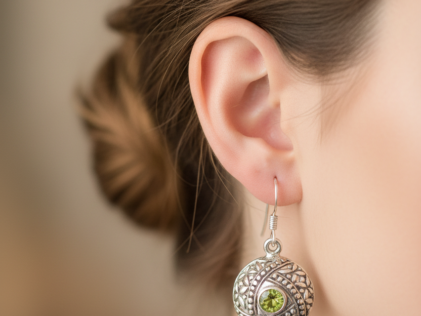 Semi Precious Stone Earring