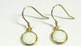Opal Silver With Yellow Plated Drop Earring