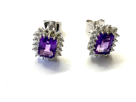 9 CT White Gold Amethyst Pendant