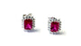 9 CT White Gold Ruby Earring.