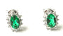 9 CT White Gold Emerald Cz Earring.7X5