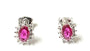 9 CT White Gold Ruby Cz Earring.6X4
