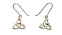 9 CT White Gold Trinity Knot Drop Earrings