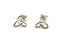 9 CT White Gold Trinity Knot Stud Earrings