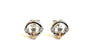 9 CT White Gold Champagne Cz Birthstone Earrings