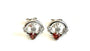 9 CT White Gold Garnet Cz Birthstone Earrings