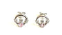9 CT White Gold Pink Cz Birthstone Earrings