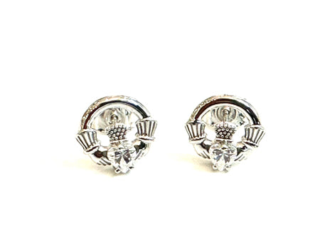 9 CT White Gold Cz Birthstone Earrings