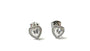 9 CT White Gold Heart Earring.