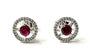 9 CT White Gold Ruby Cz Earring.