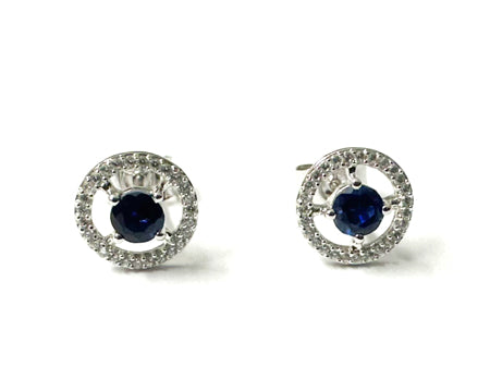 A White Gold Sapphire Cz Necklace