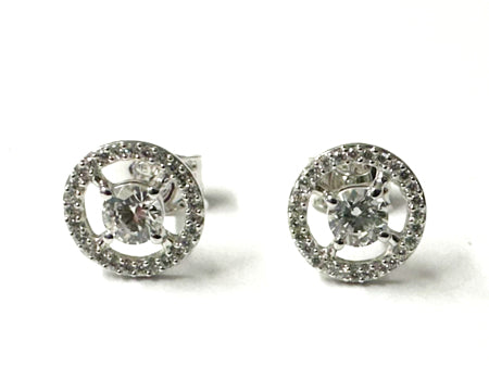 A White Gold White Cz Necklace