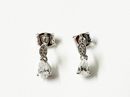 A White Gold White Cz Necklace