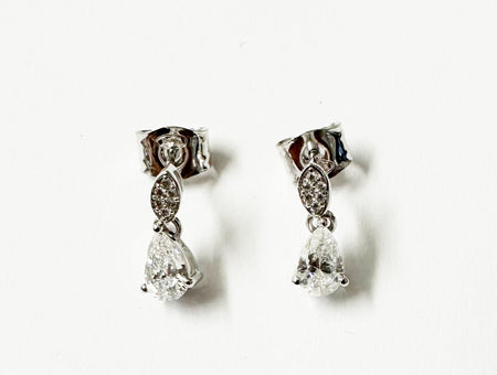 A White Gold White Cz Necklace