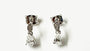 9 CT White Gold Cz Earring.