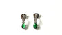 9 CT White Gold Emerald Cz Earring.