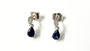 9 CT White Gold Sapphire Cz Earring.