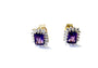 9 CT Yellow Gold Amethyst Earring